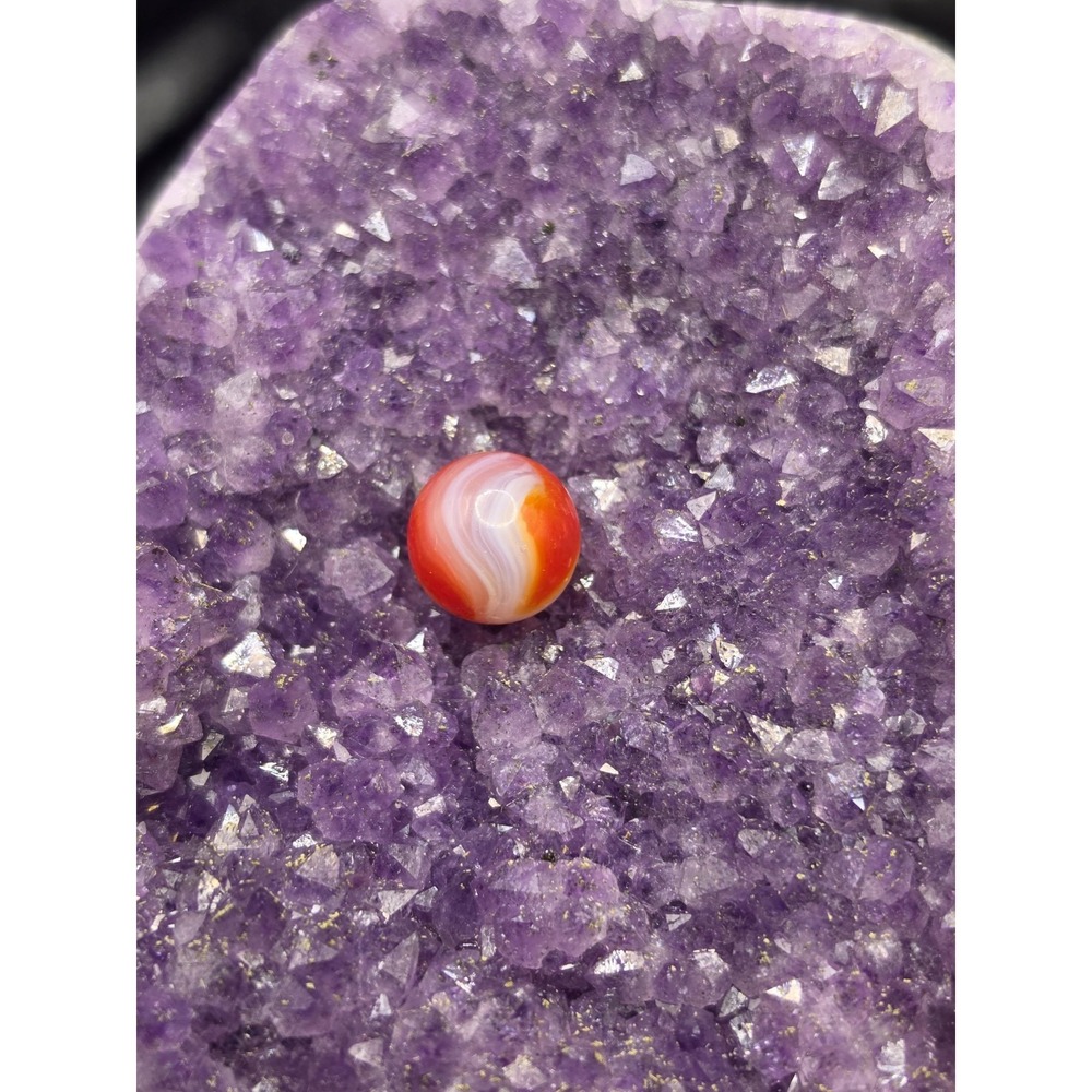 Vintage AKRO AGATE ORANGE - WHITE